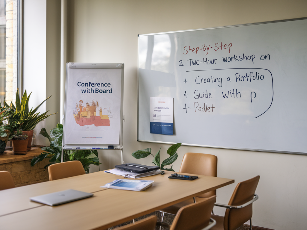 Portfolio mit padlet in zwei stunden: schritt‑für‑schritt‑plan, bewertungsvorlage und konferenzleitfaden
