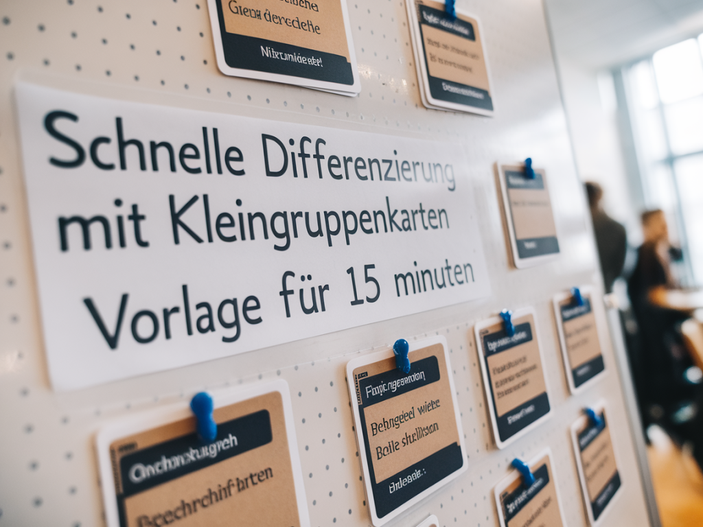 Schnelle differenzierung mit kleingruppenkarten: vorlage für drei niveaus in 15 minuten