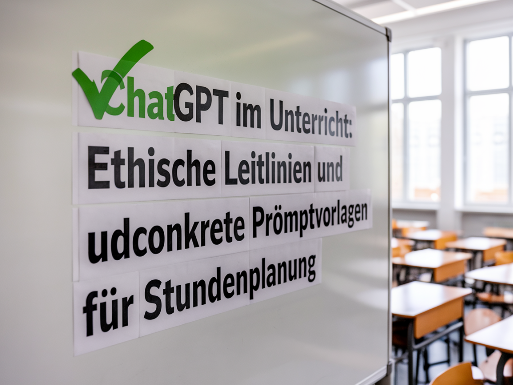 Chatgpt im unterricht: ethische leitlinien und konkrete promptvorlagen für stundenplanung