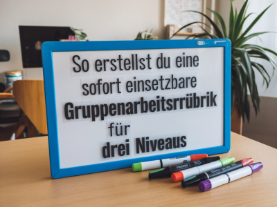 So erstellst du eine sofort einsetzbare gruppenarbeitsrubrik für drei niveaus