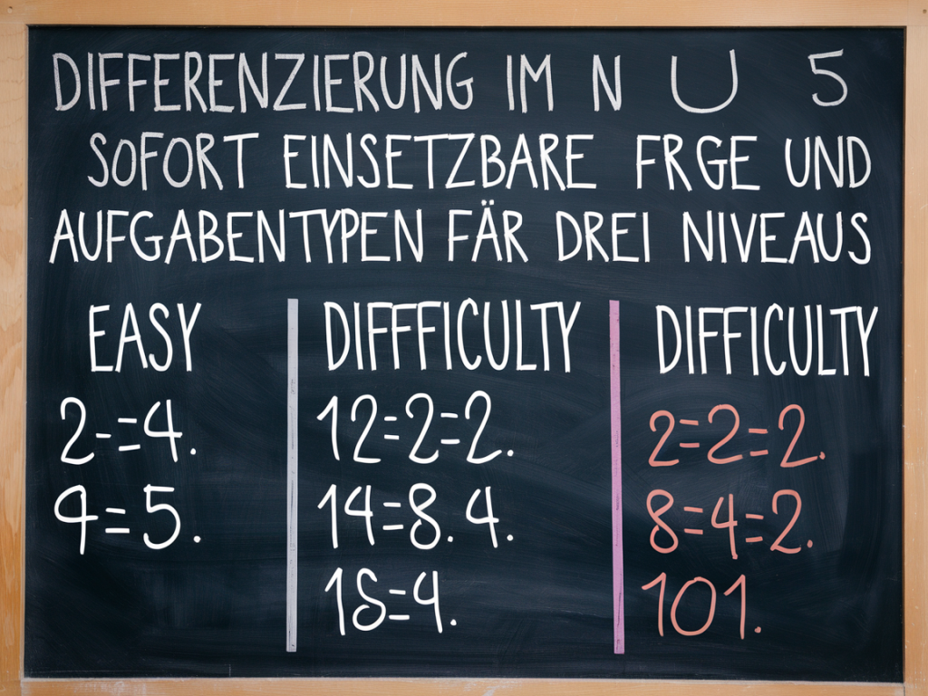 Differenzierung im nu: 5 sofort einsetzbare frage- und aufgabentypen für drei niveaus
