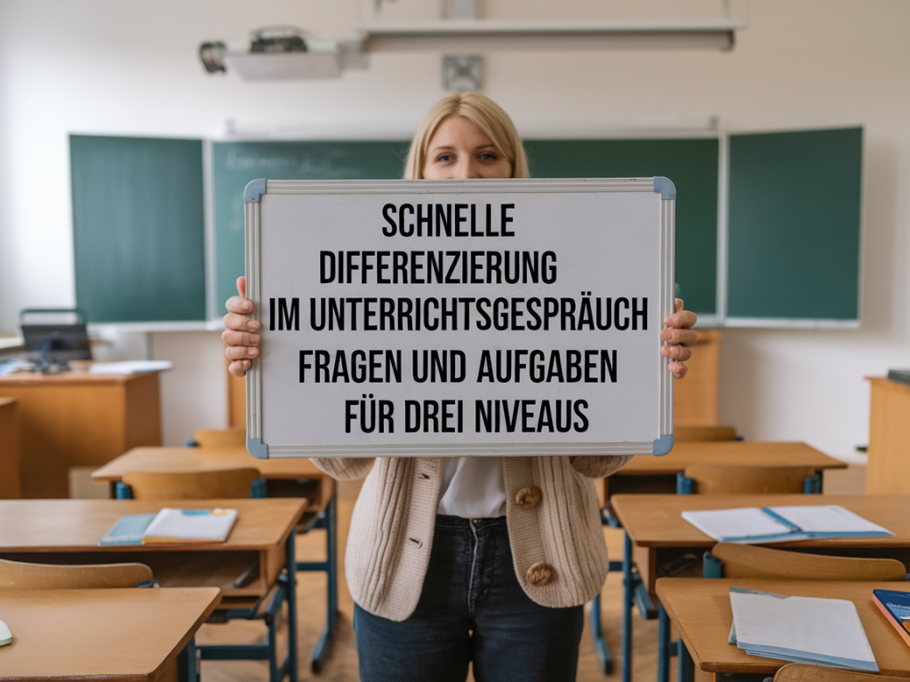 Schnelle differenzierung im unterrichtsgespräch: fragen und aufgaben für drei niveaus